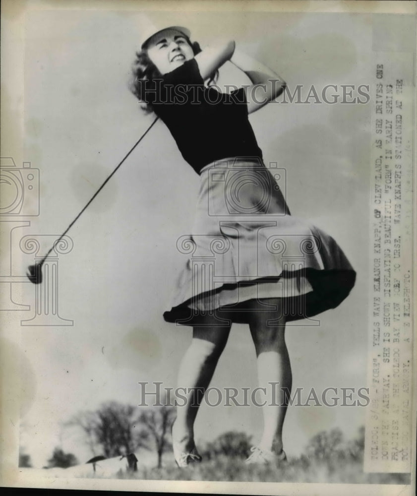 1946 Press Photo WAVE Eleanor Knapp at Toledo Bay View golf tournament- Historic Images