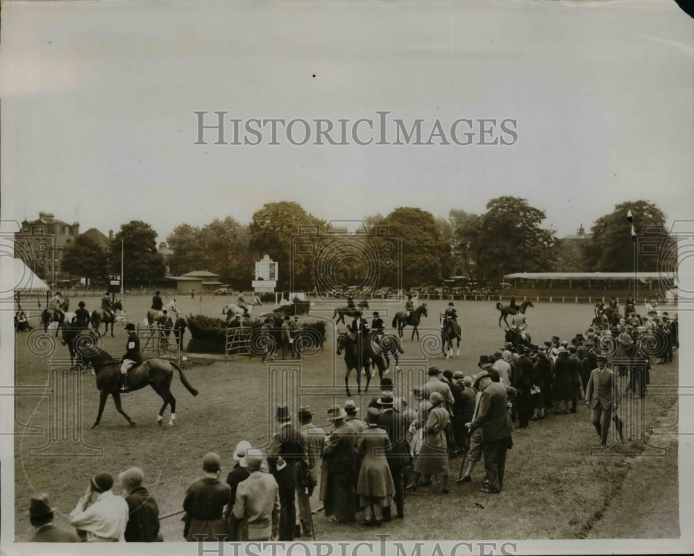 1931 Press Photo entrants in Novice Park Hacks Class, Richmond Royal Horse Show- Historic Images