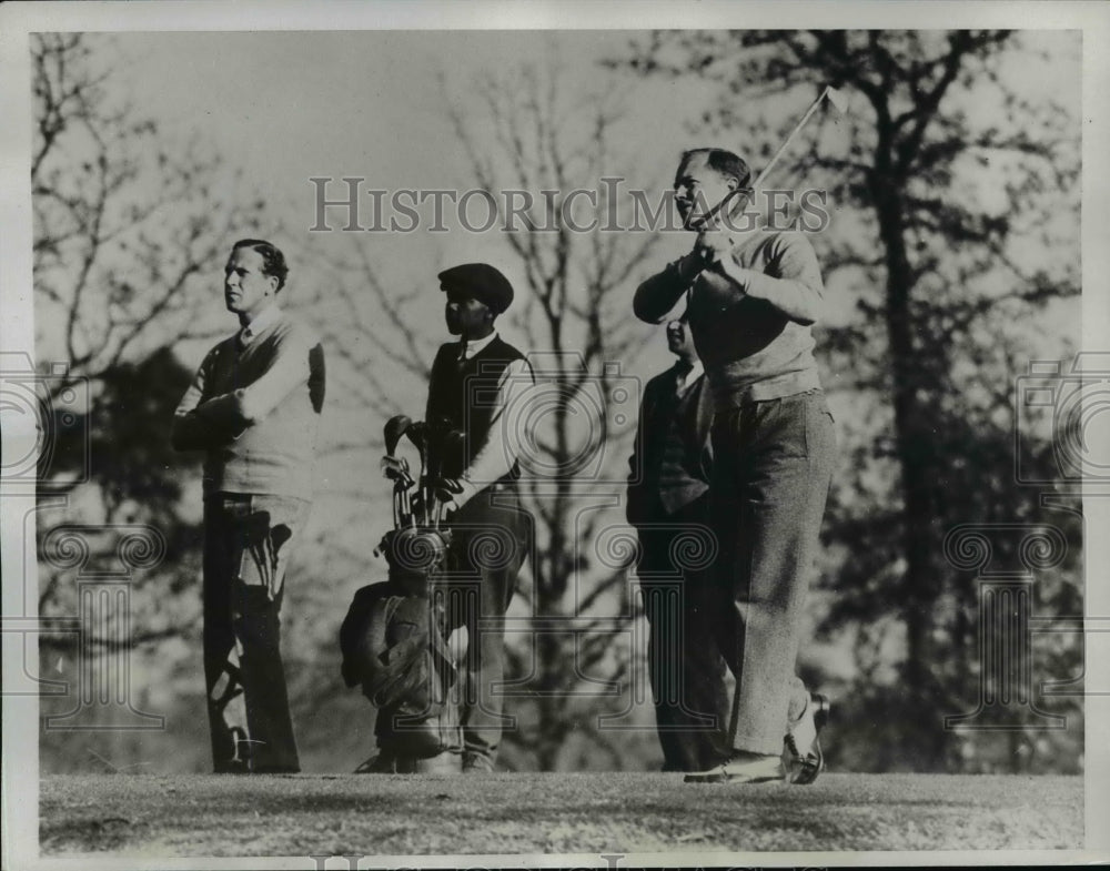 1934 Press Photo George Dunlap Jr in St Valentines golf Pinehurst NC - net20990- Historic Images