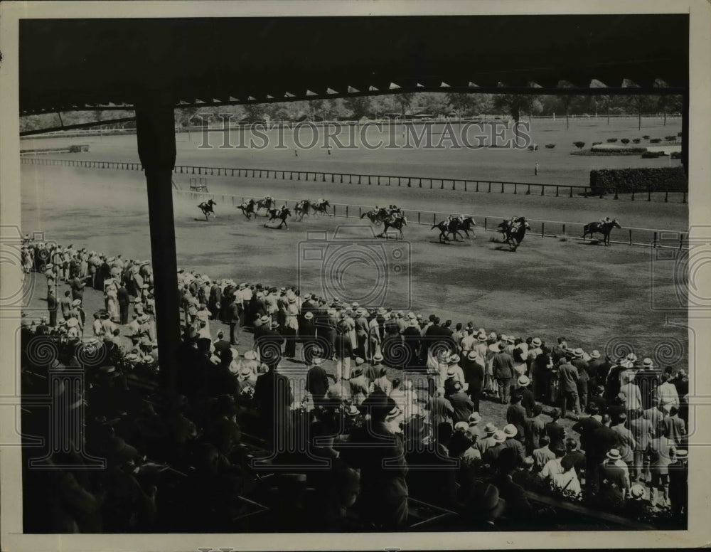 1936 Press Photo Saratoga NY races Flying Cross wins vs Optic, Third Count- Historic Images