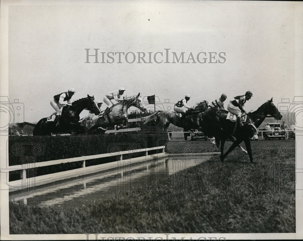 1933 Press Photo Penn Smith Plate race in NY Drapeau, Greatroex, Annapolitan- Historic Images