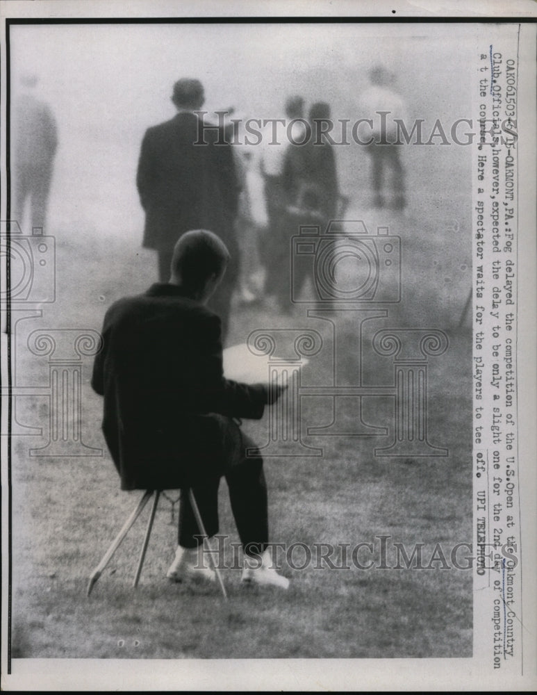 1962 Press Photo US Open at Oakmont PA course delayed by rain - net24840- Historic Images