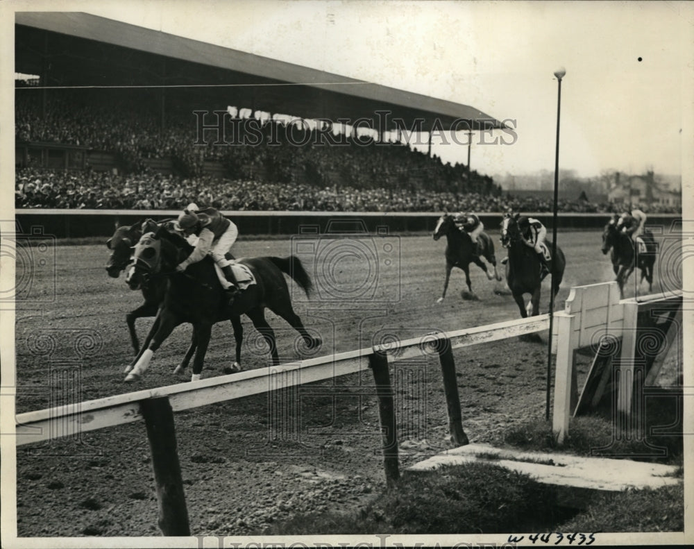 1938 Press Photo Harve De Grace MD race Fyan wins vs Flying Orphan - net25437- Historic Images