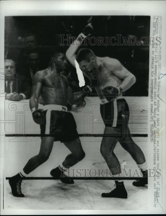 1962 Press Photo Tom McNeeley vs Floyd Patterson in Toronto Canada bout- Historic Images