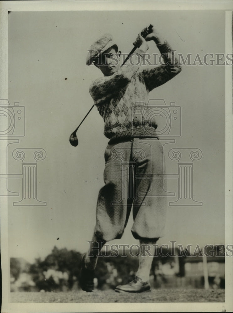 1930 Press Photo Archie W Andrew at Fulwell club Middlesex Amateur golf- Historic Images