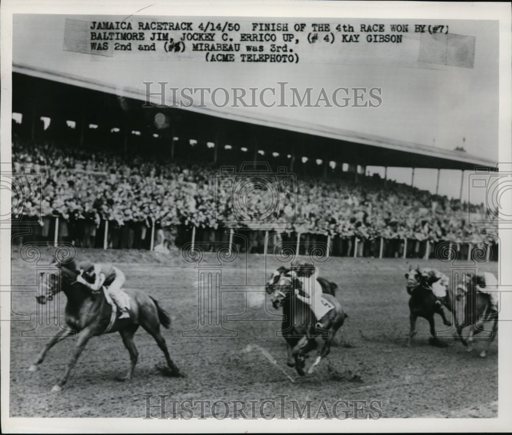 1950 Press Photo C Errico on Baltimore Jim vs Kay Gibson, Mirabeau in NY- Historic Images