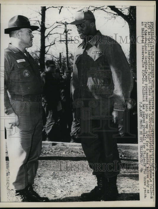 1967 Press Photo Pvt Willis Crenshaw & Drill instructor Sgt Chester Kittle- Historic Images