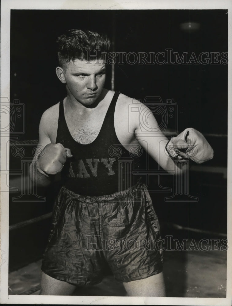 1932 Press Photo Jim Reeds US Naval Academy boxer &amp; team captain - net27966- Historic Images