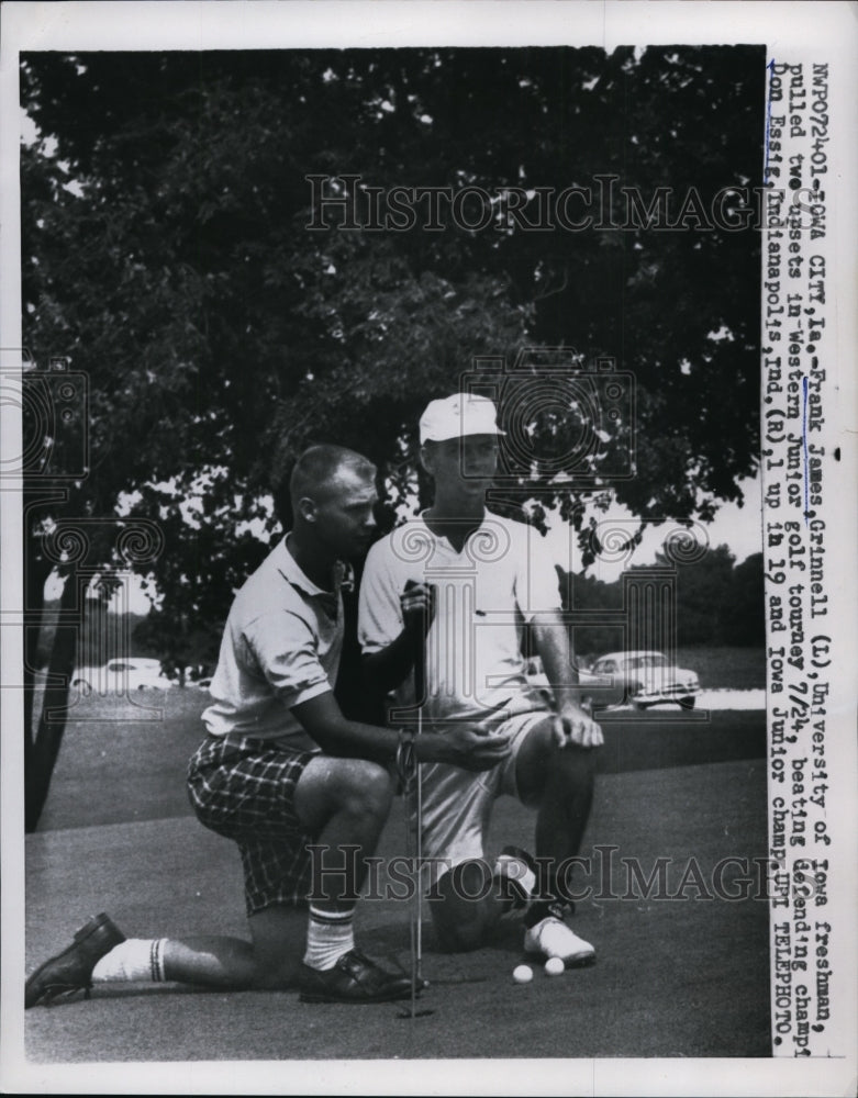 1958 Press Photo Frank James Grinnell U of Iowa at Western Jr golf - net27996- Historic Images