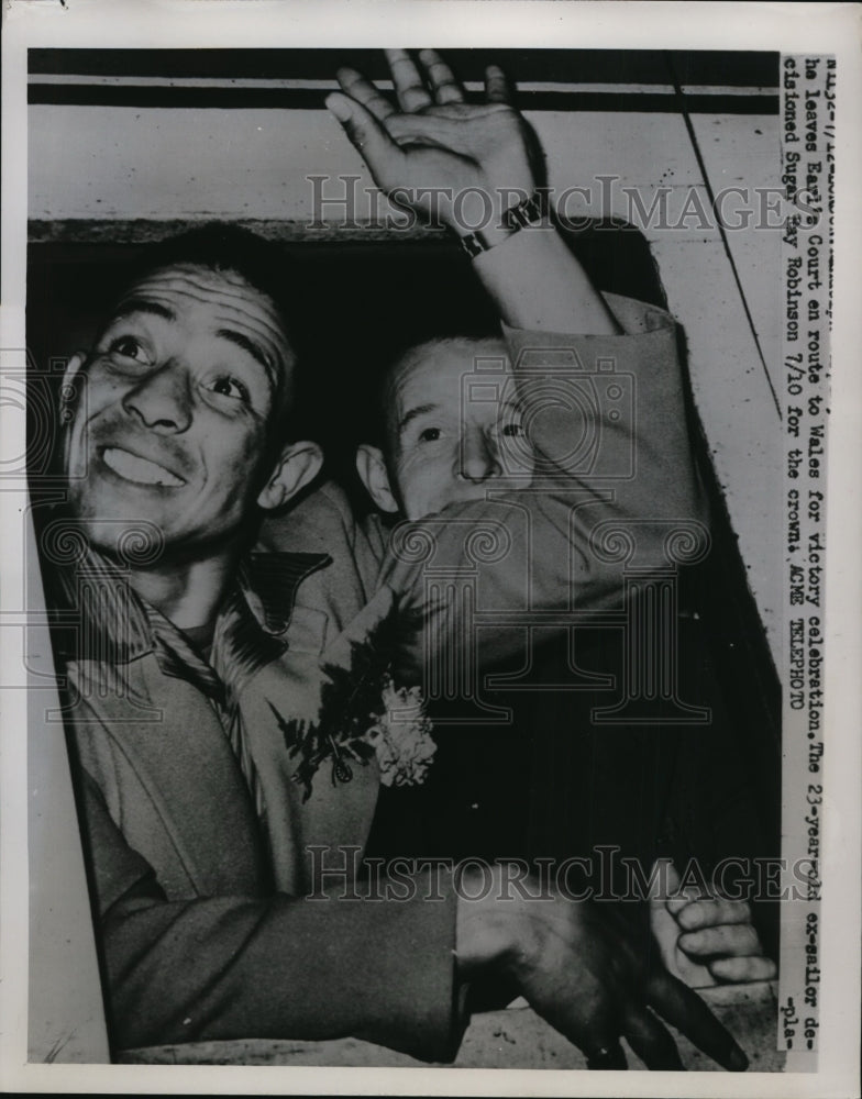 1951 Press Photo Randolph Turpin World middleweight chamo won vs Ray Robinson- Historic Images