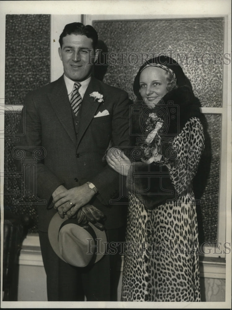 1931 Press Photo Kenneth Mike Strong NYU All American &amp; bride Mabel Anderson- Historic Images