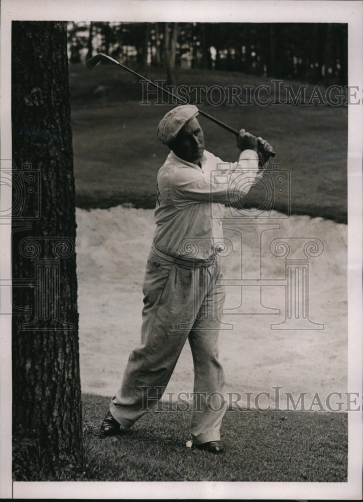 1936 Press Photo Reggie Soully in Public Links golf at Farmingdale NY- Historic Images