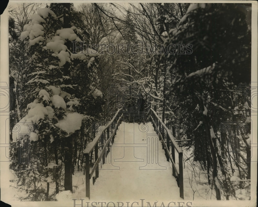 1929 Press Photo Jeanette Hubbard at Lake Placid Club NY skiing - net29292- Historic Images