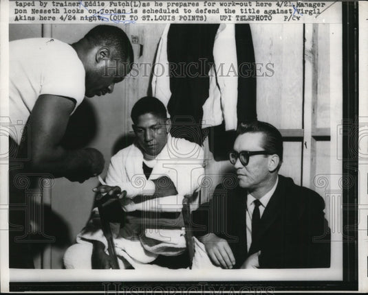 1959 Press Photo Trainer Eddie Futch, manager Don Nesseth & boxer - net29477- Historic Images