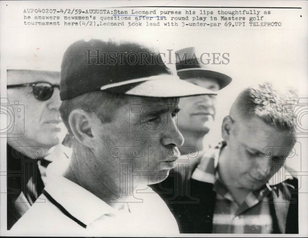 1959 Press Photo Stan Leonard at Masters golf at Augusta Georgia - net29563- Historic Images