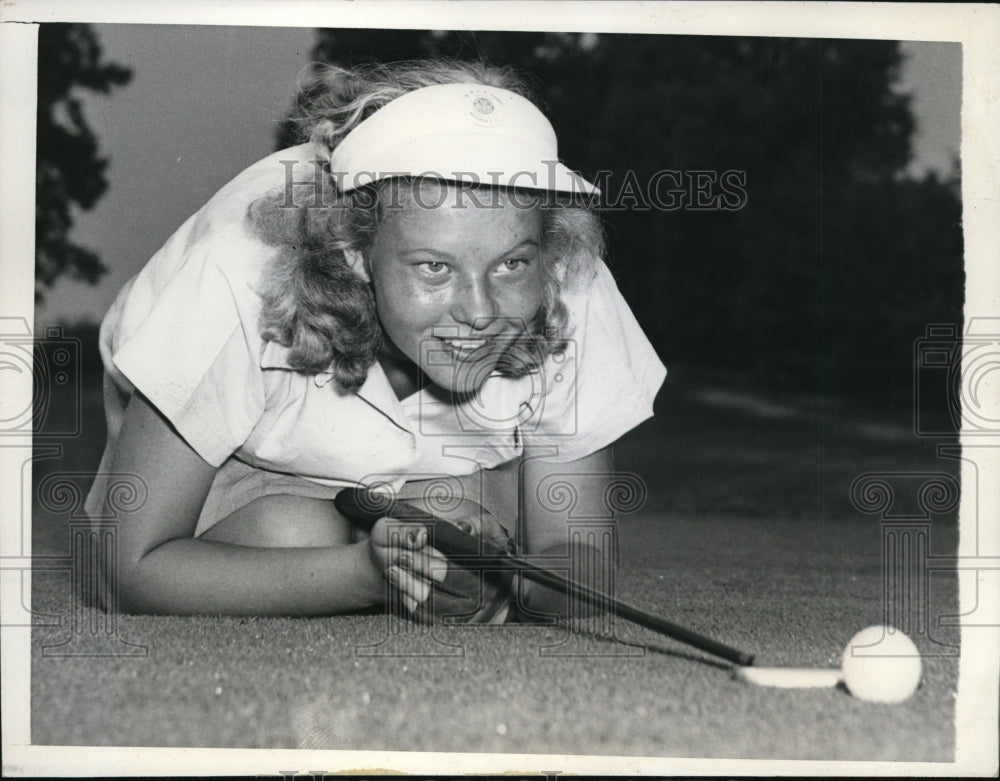 1941 Press Photo Helen Olson at Women&#39;s Western golf in Chicago Illinois- Historic Images