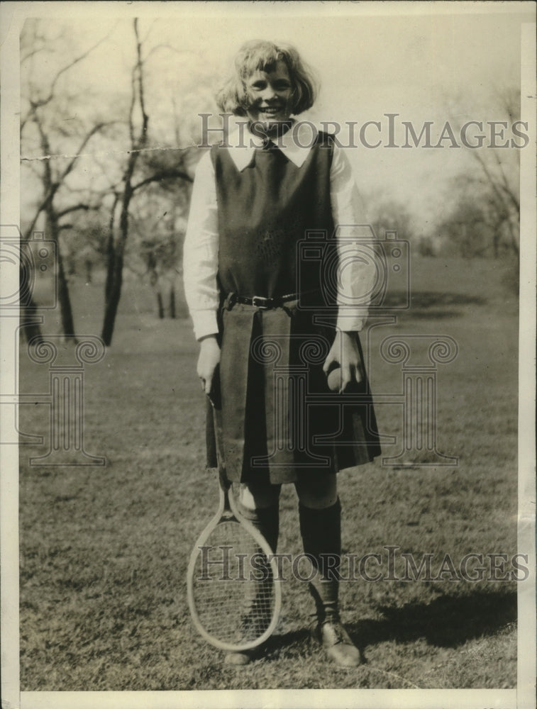 1930 Press Photo Heiress Edna Davy at tennis - net32655- Historic Images