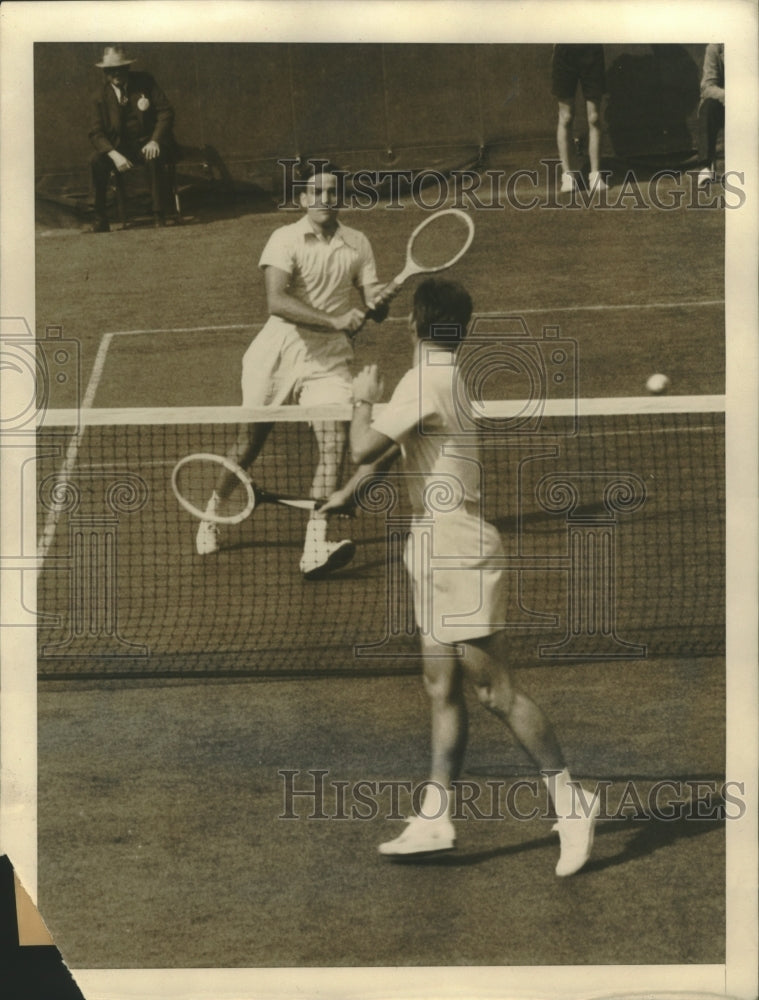 1940 Press Photo Match Between Robert L Riggs &amp; E. Sutter of New Orleans, LA- Historic Images