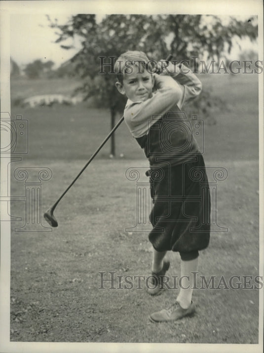1937 Press Photo Jimmy Love Jr 7 Years Old Shoots 110 Over 18-Hole Course- Historic Images