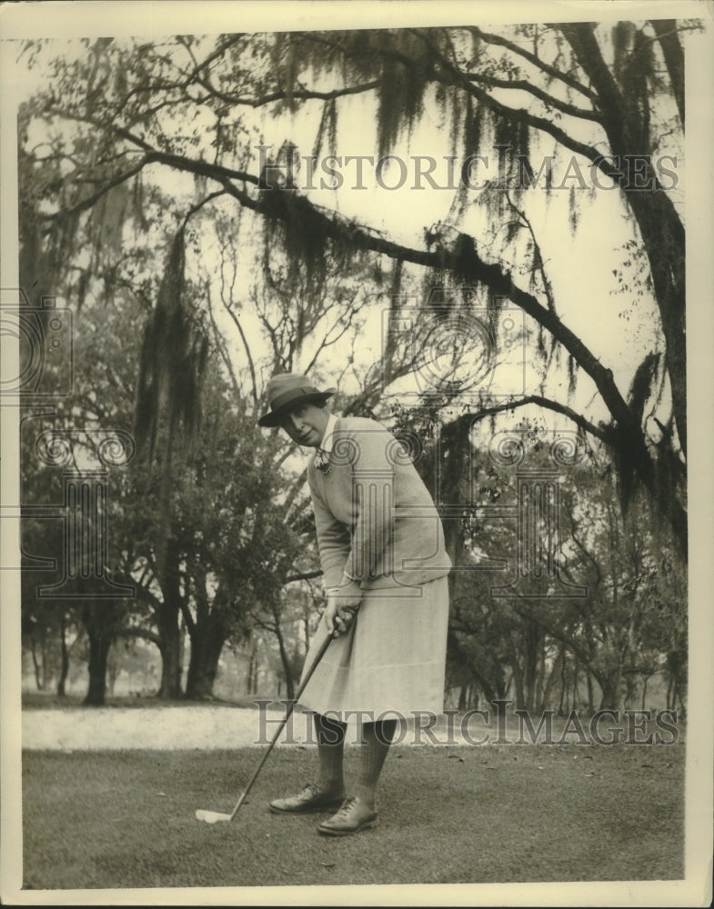 1928 Press Photo Mrs David C Gaut Head of Woman&#39;s Division of U.S. Golf Assoc- Historic Images