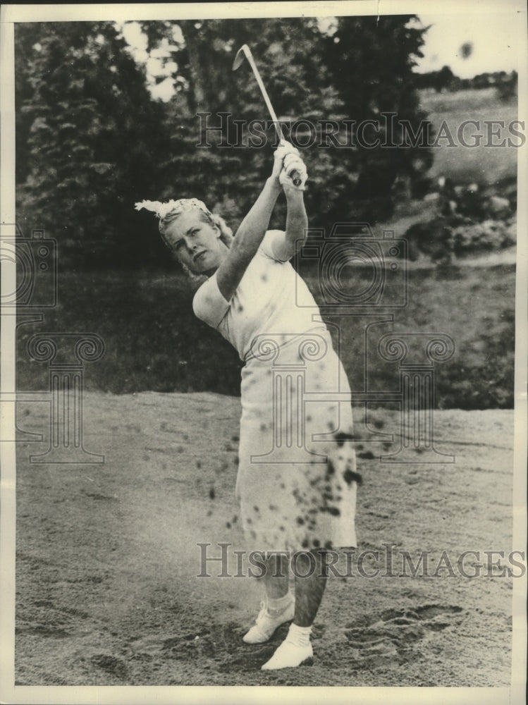 1938 Press Photo Shirley Ann Johnson Scored 84 Finished Round in 3-Way Tie- Historic Images