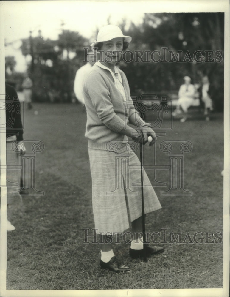 1936 Press Photo Mrs. Dodge Sloane at Southern Links Golf competition- Historic Images