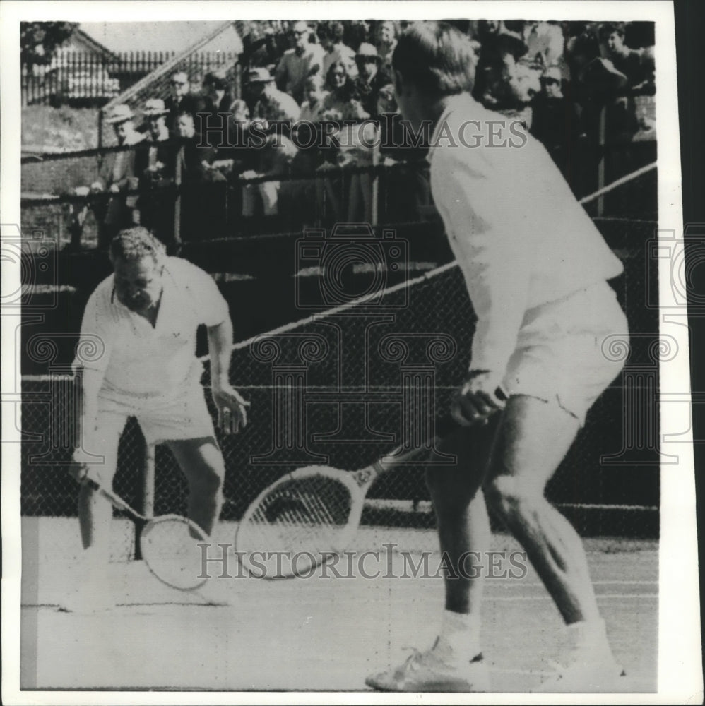 1969 Press Photo Heart Transplant Patient Pieter Smith &amp; Rod Laver Play 3-Game- Historic Images