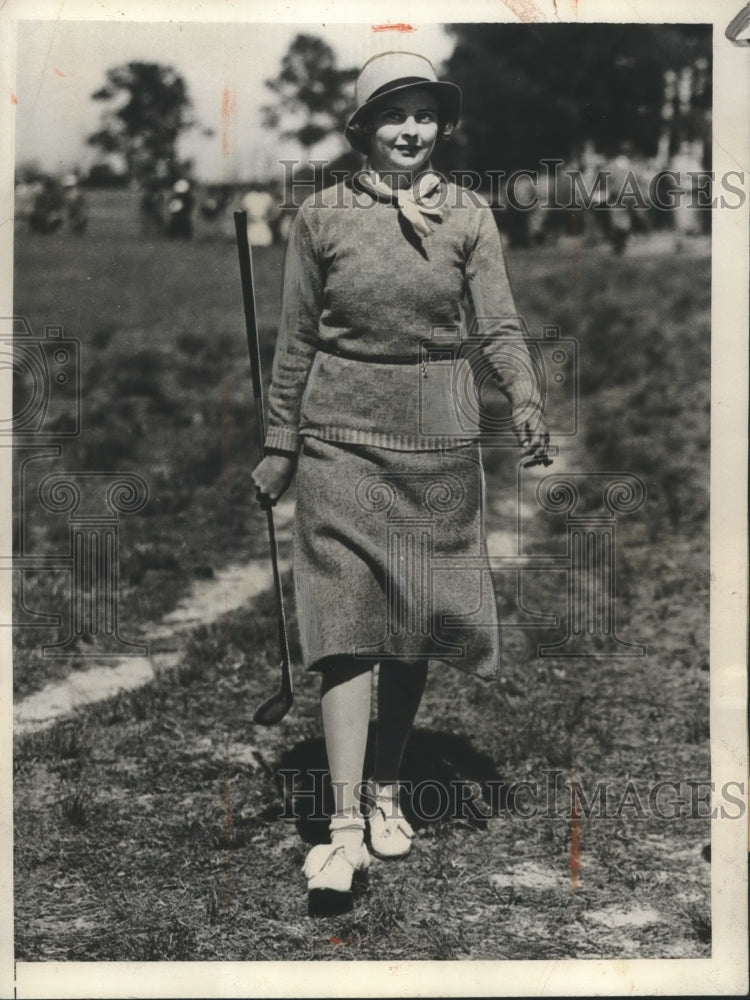 1933 Press Photo Bernice Wall at North &amp; South Women&#39;s Golf Championhips- Historic Images