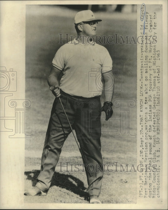 1963 Press Photo Ed Knych Defeats George Thomas at PGA Tourney at Ft Wayne's- Historic Images