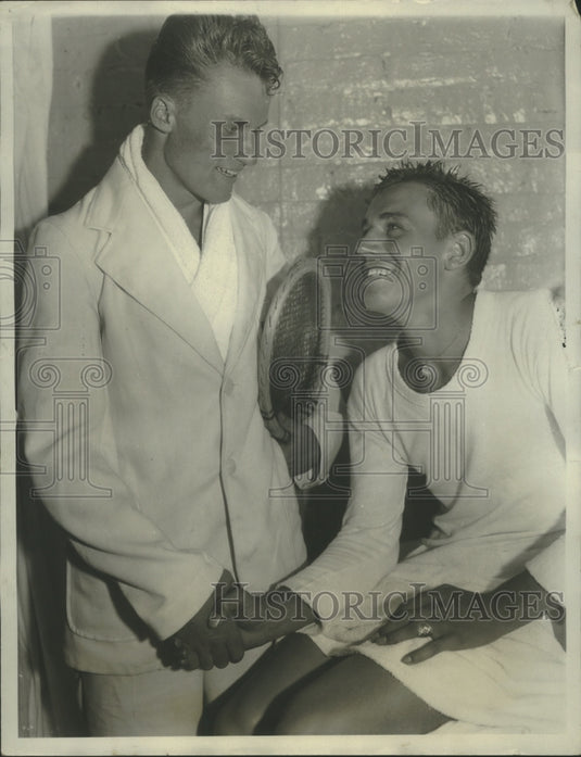 1933 Press Photo Gene Mako & Frankie Parker to play in finals of U.S. Clay Court- Historic Images