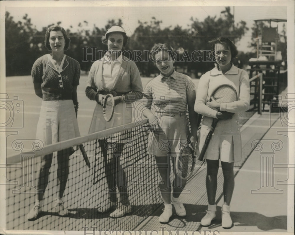 1936 Press Photo Doubles Championship Players Johnson &amp; Kirsh - net35594- Historic Images