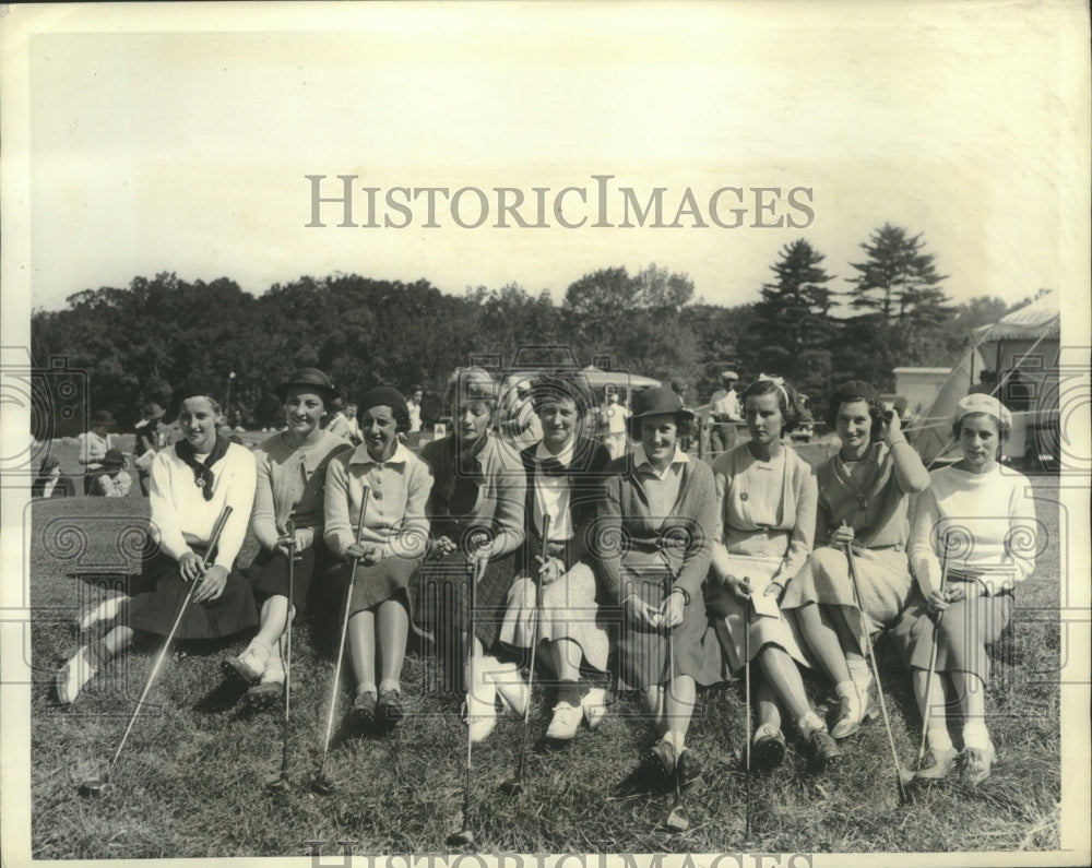 1936 Press Photo The Ladies that Played in Women's National Golf Tournament- Historic Images