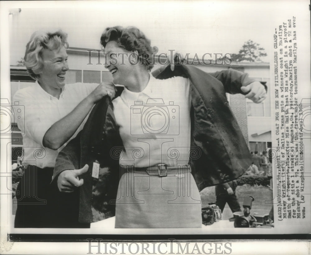 1953 Press Photo Mickey Wright & Marilyn Smith after Golf Tournament- Historic Images