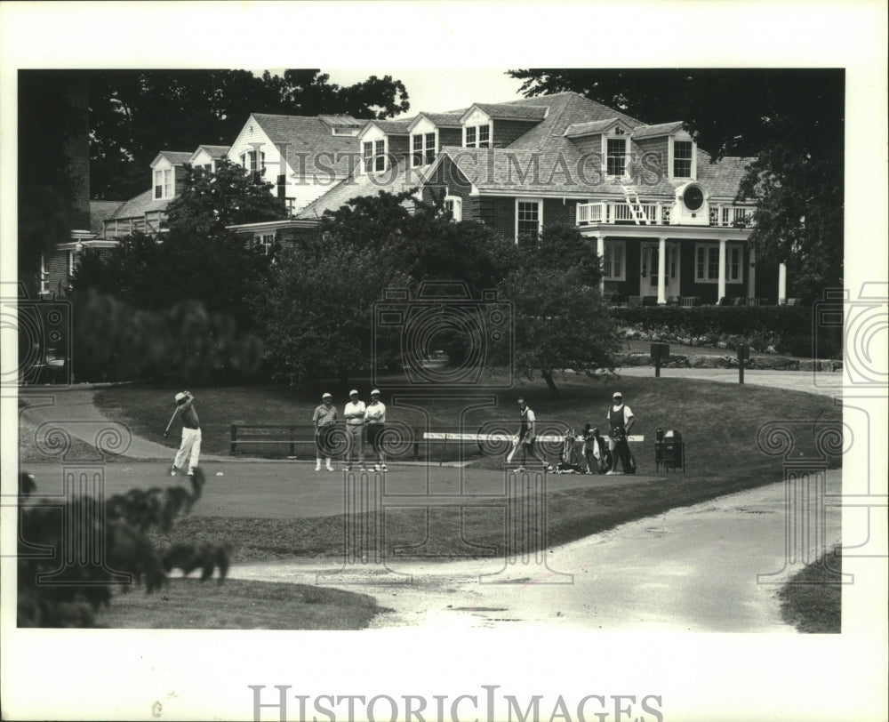 Press Photo First Hole Tee at Country Club Where 1999 Ryder Cup Will Be Held- Historic Images