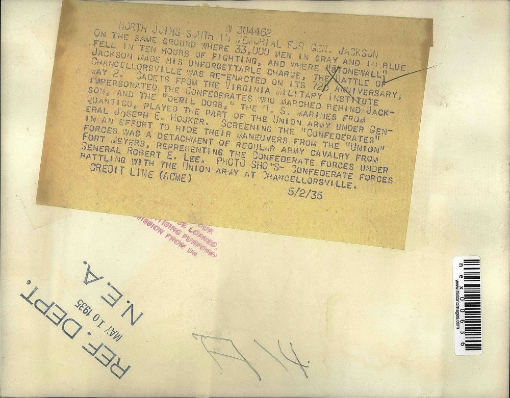 1935 Press Photo North joins South in Memorial for Gen. Jackson