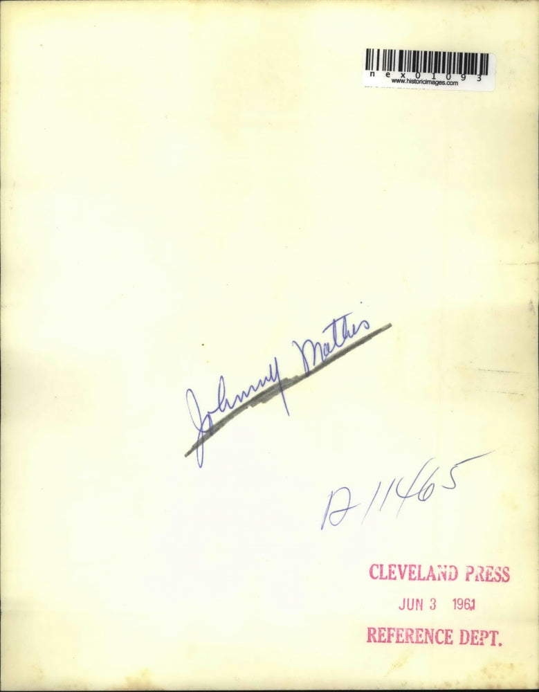 1961 Press Photo Singer Johnny Mathis - nex01093