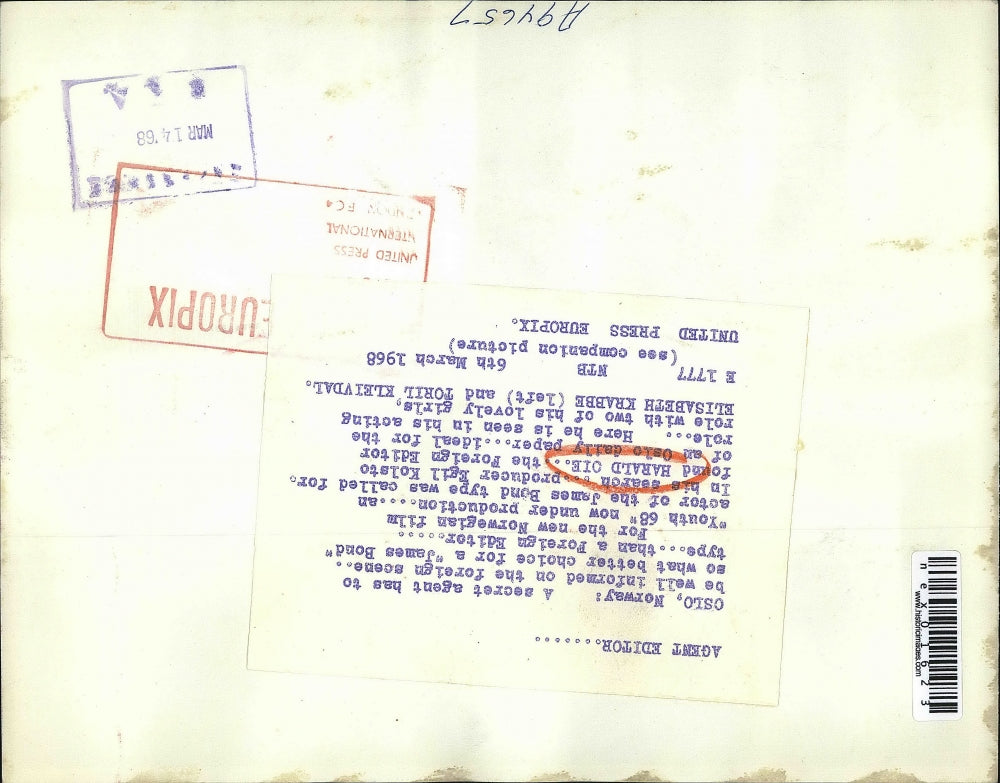 1968 Press Photo Harald Oie,Elisabeth Krabbe, Toril Kleivdal, "Youth 68"