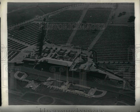 1937 Press Photo Aerial of Santa Anita Race- Historic Images