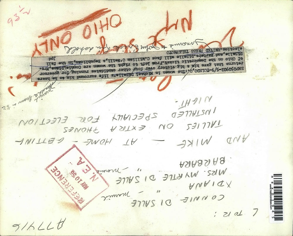 1956 Press Photo Michael DiSalle, Ohio Governor, Connie, Diana, Barbara DiSalle