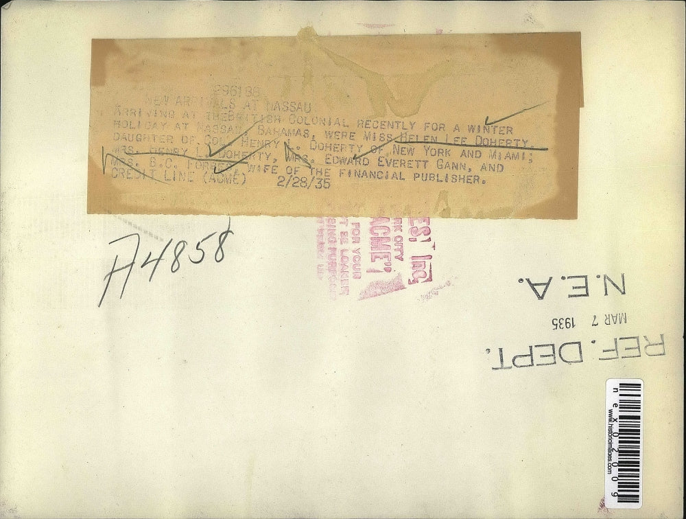 1935 Press Photo Helen Lee Doherty, Mrs. Henry L. Doherty, Mrs. B.C. Forbes