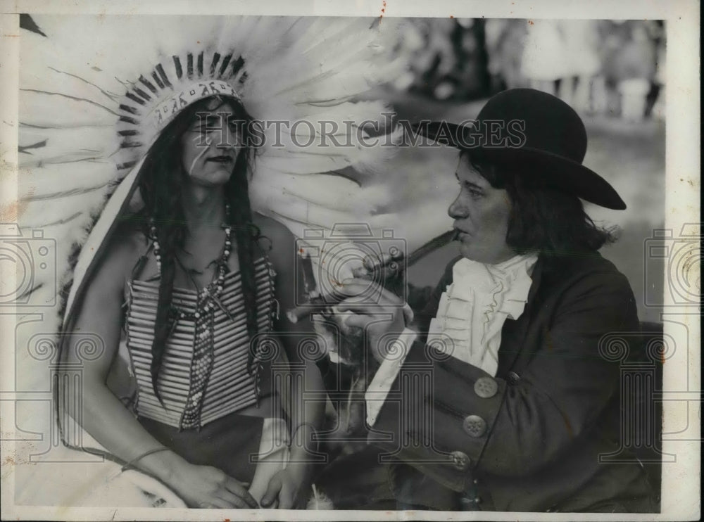 1932 Press Photo John Janso, John Whipple, Arrival of William Penn Celebration