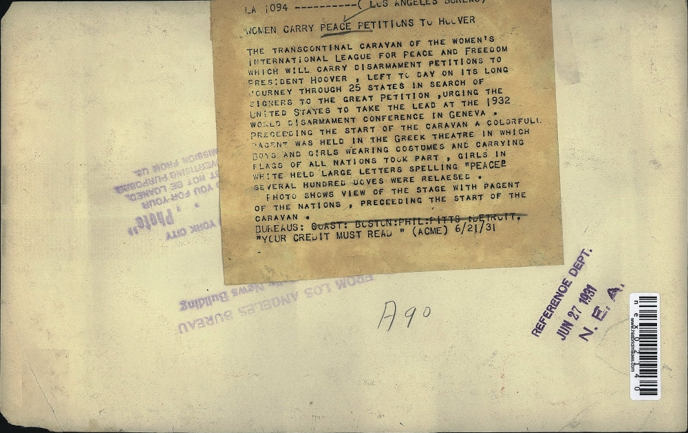 1931 Press Photo Pageant of Nations in Transcontinental Caravan