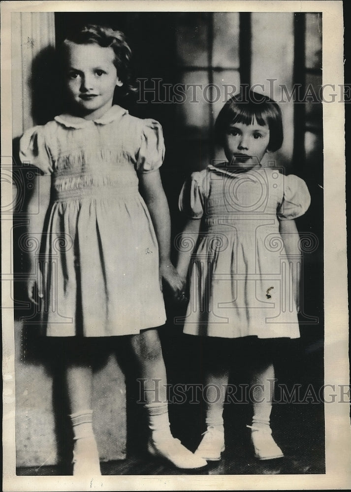 1946 Press Photo Leanna and Loretta Dennison Murdered by Benhamin F. Dennison