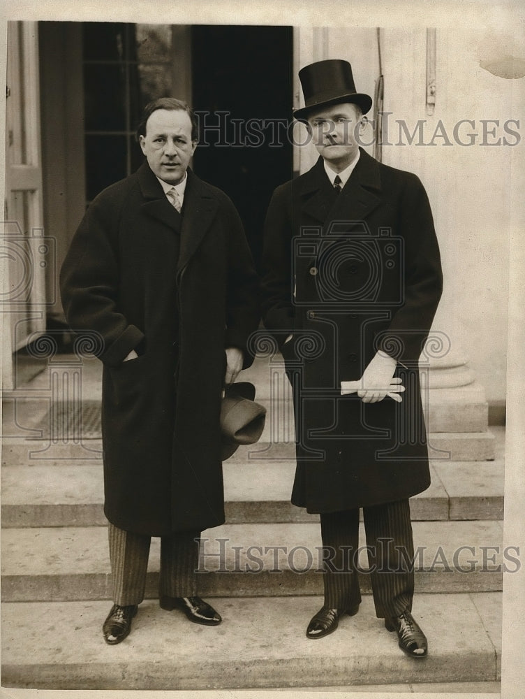 1938 Press Photo German Biographer Emil Ludwig &amp; Ambassador Prittwitz-Garrfron