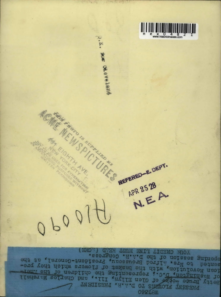 Represent Children of American Revolution1928 Press Photo