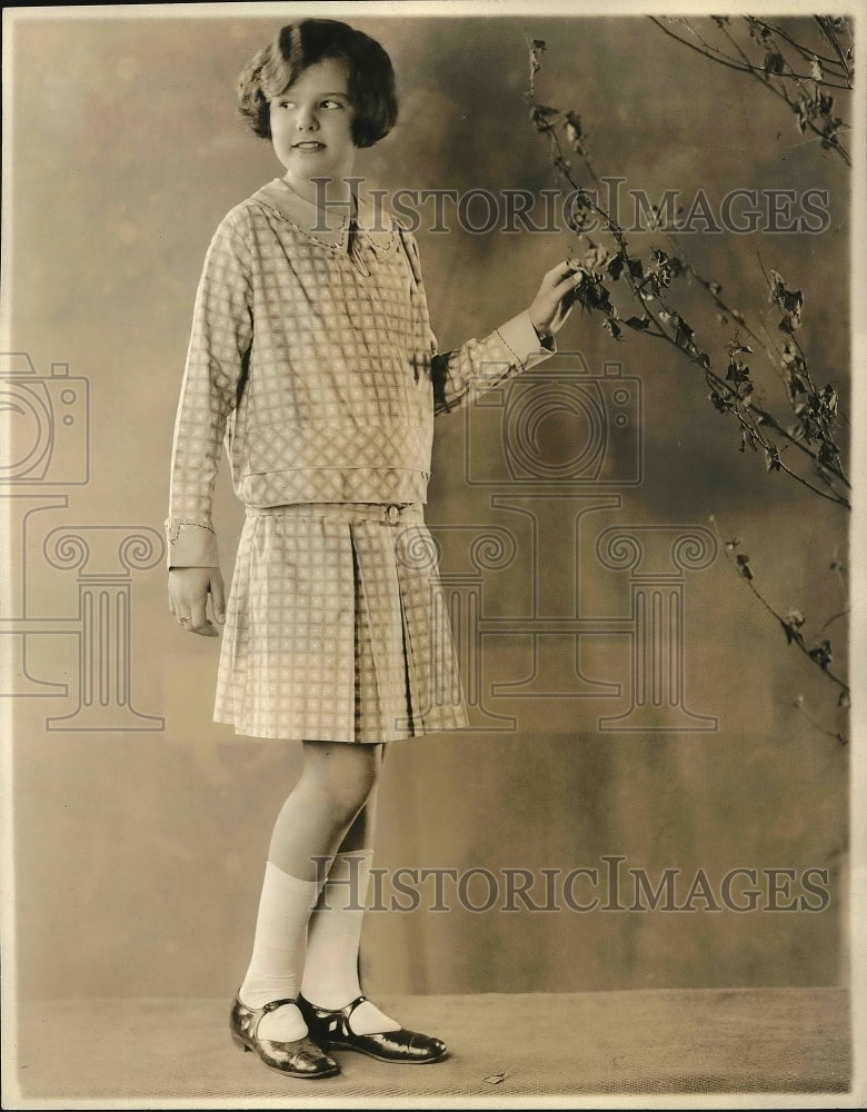 1927 Press Photo Frock of Pongette New Pattern Print - nex04925