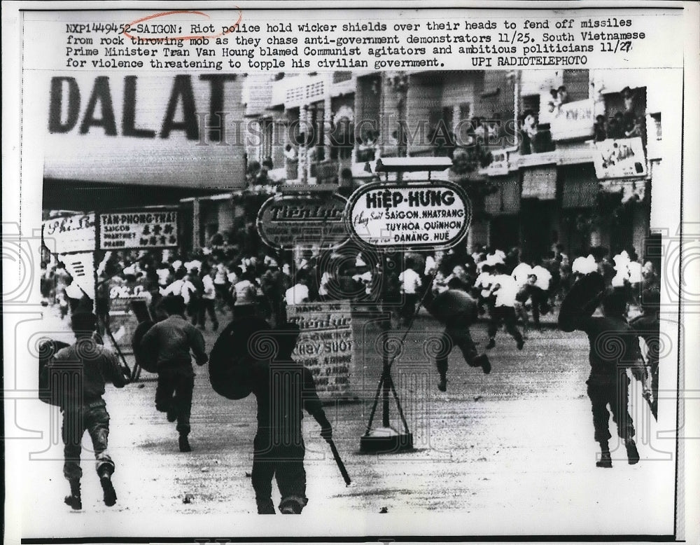 1964 Press Photo Anti-Government Riots in Saigon- Historic Images