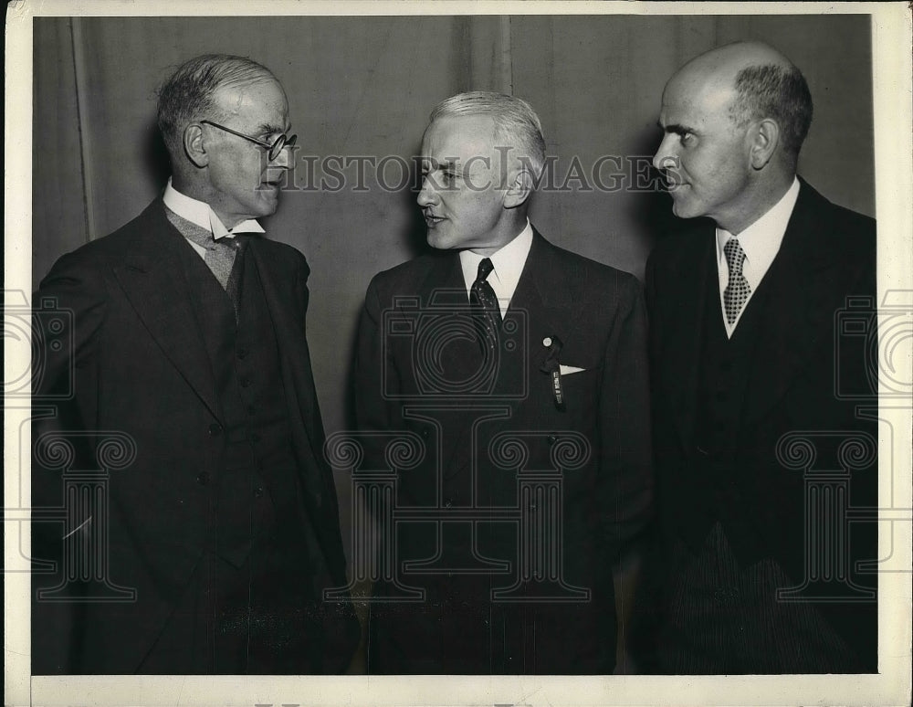 1938 Press Photo Lord Hugh P. MacMillan, George M. Morris, E.R. Coleman, K.C.- Historic Images