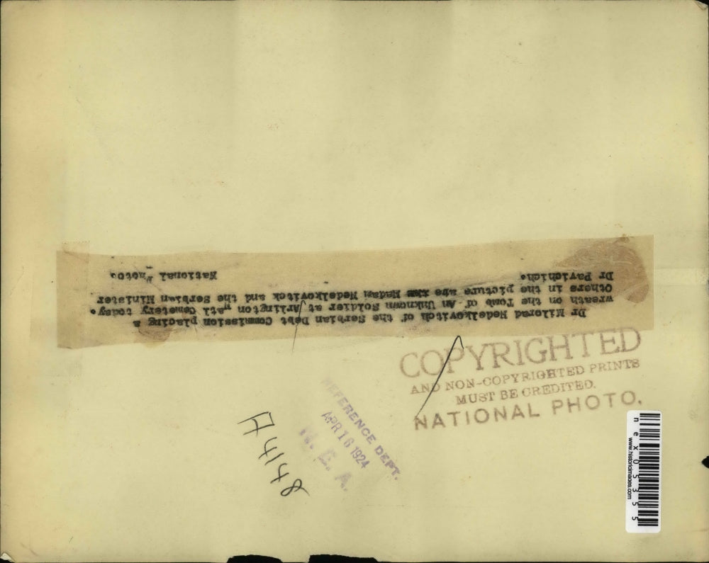 1924 Press Photo Dr Milorad Nedelkovitch Serbian Debt Commission - nex05355