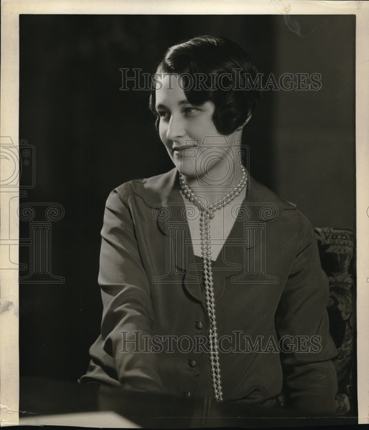 1929 Press Photo NBC Radio Hostess Gladys Marie Cross